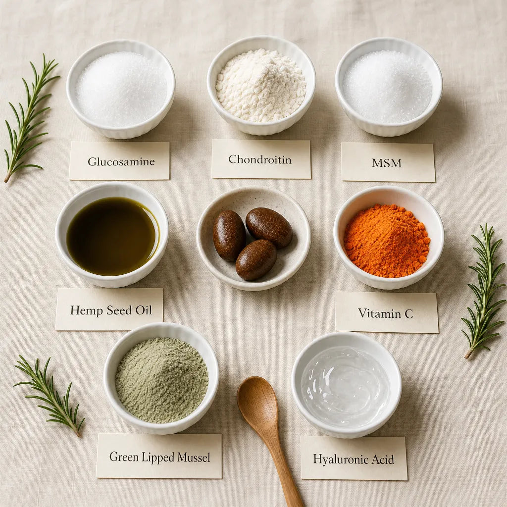 TROT seven active ingredients flatlay