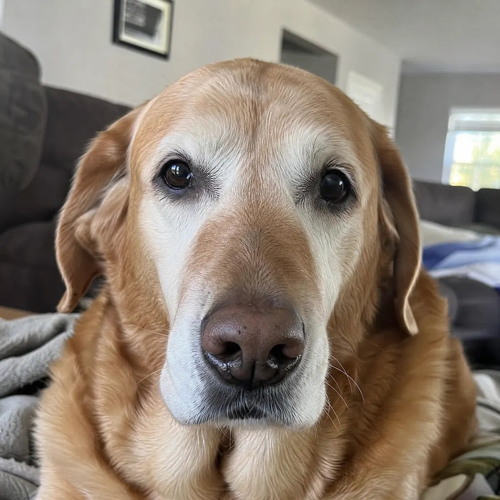 White-muzzle senior dog